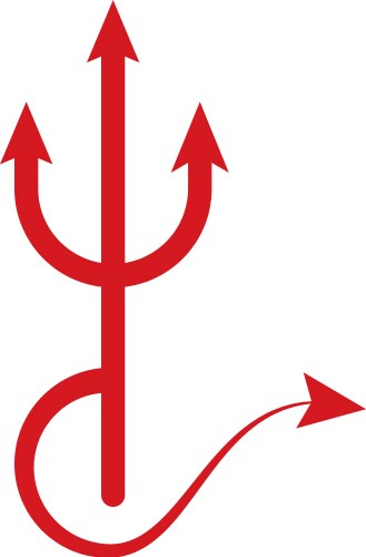 Trisula Trident Devil Symbol Vector Image