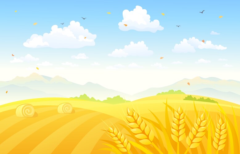 Autumn fields banners Royalty Free Vector Image