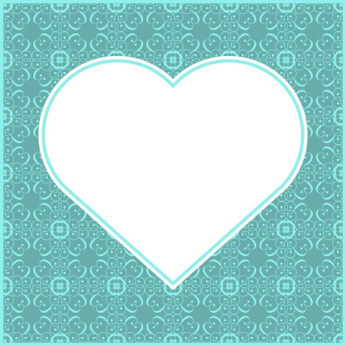 heart shaped frame for valentine card vector image