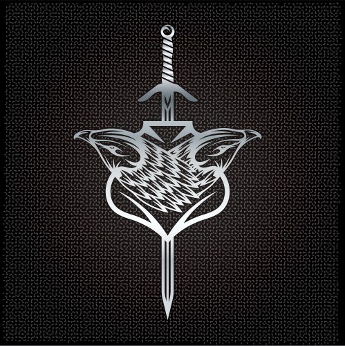 Noble Eagle Crest with Swords Vector Image