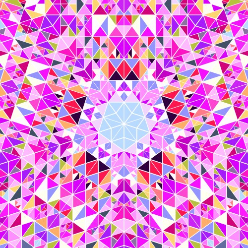 Dynamic abstract colorful triangle mosaic pattern vector image