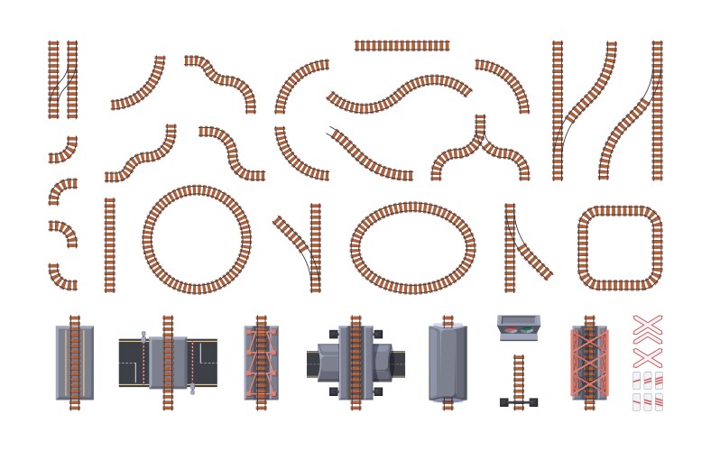 Train Reroute Tracks Railroad tracks stations map railway route Vector Image