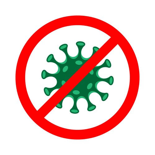 Stop virus 001 Royalty Free Vector Image - VectorStock