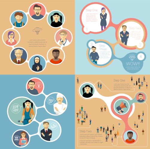 Circle infographic templates Royalty Free Vector Image