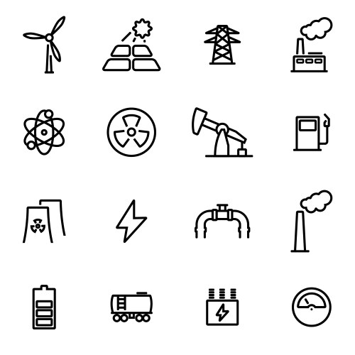 Vietnam signs black thin line icon set Royalty Free Vector