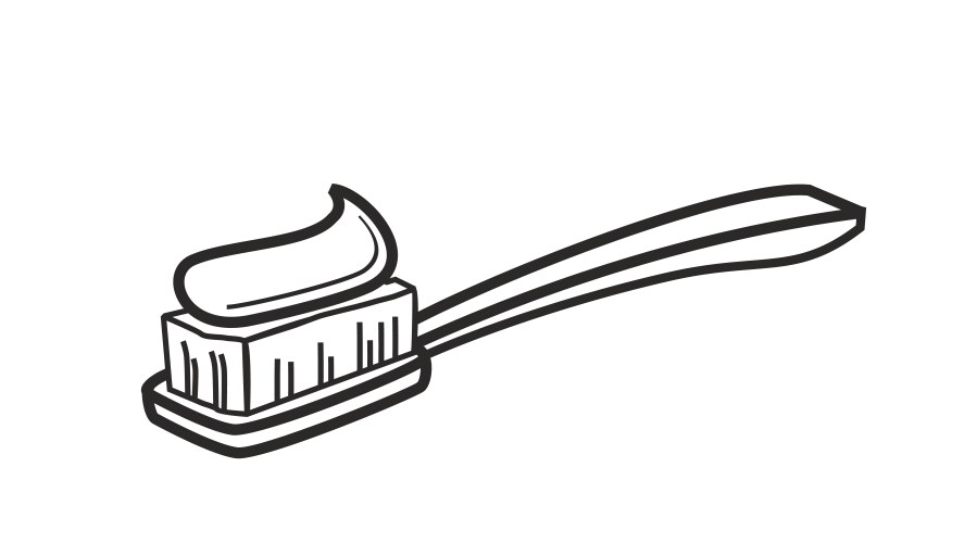 Toothbrush and toothpaste Royalty Free Vector Image