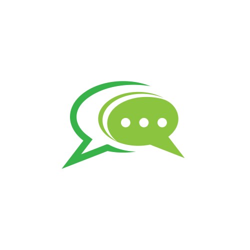 Green single speech bubble tree Royalty Free Vector Image