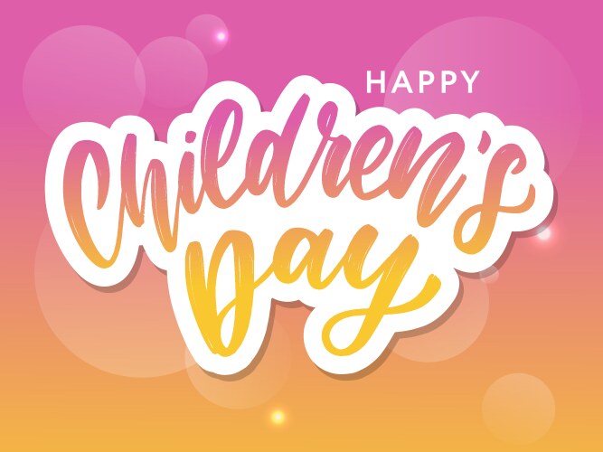 Children day background happy vector image