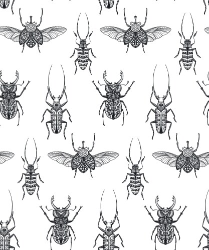 Entomological Seamless Pattern Vector Image