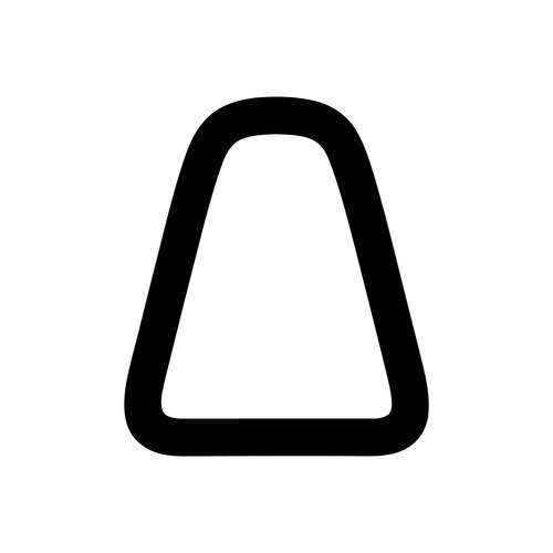 Black Rounded Triangle Icon – Royalty-Free Vector | VectorStock
