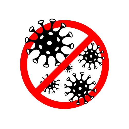 Stop virus 001 Royalty Free Vector Image - VectorStock