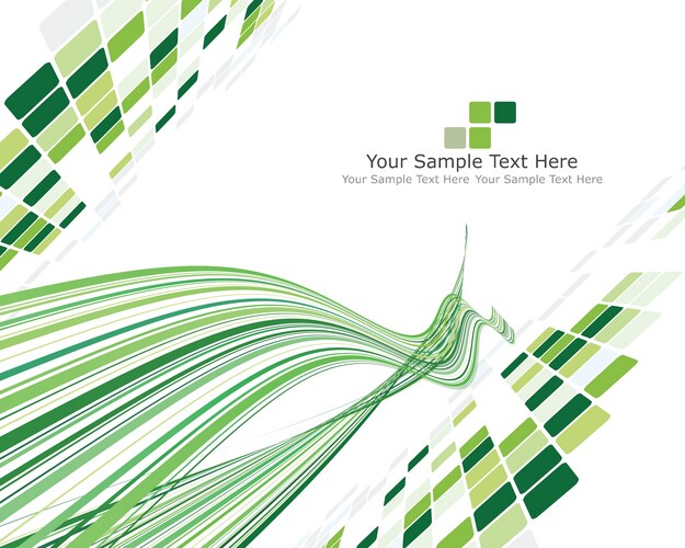 Green abstract background on white Royalty Free Vector Image