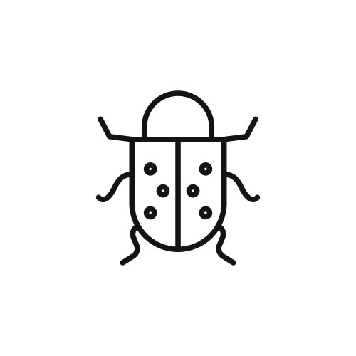 Software bug icon for coding debugging vector image