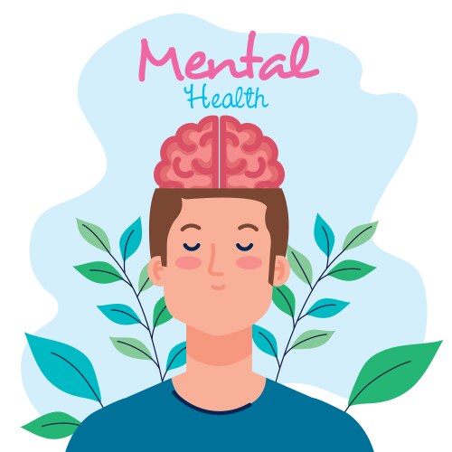 Mental Wellness Concept Vector Image
