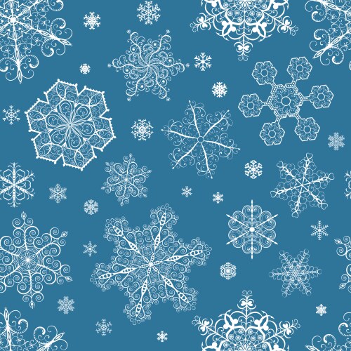 Snowflakes seamless background Royalty Free Vector Image
