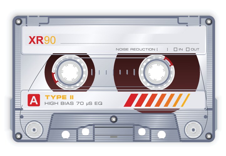 Audio cassette tape grunge Royalty Free Vector Image