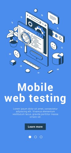 Mobile Web Testing & Debugging vector image
