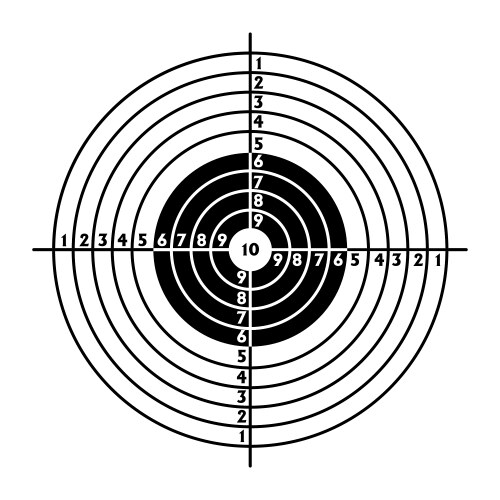 Olympic shooting archery target printable stock Vector Image