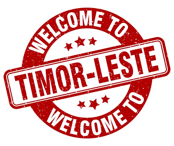 Welcome to timor-leste stamp timor-leste round Vector Image