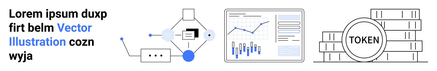Modern data analysis and blockchain technology vector image