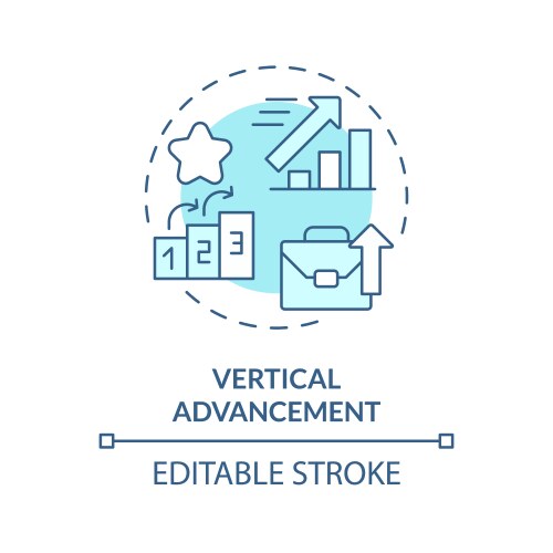 vertical advancement soft blue concept icon vector image vector image