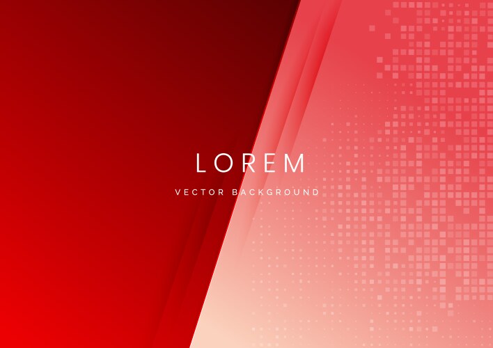 Abstract 3d red background with overlap layer vector image
