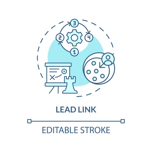 lead link soft blue concept icon vector image