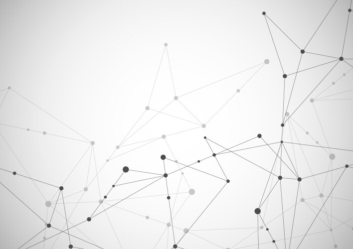 Abstract connection background with lines and dots vector image