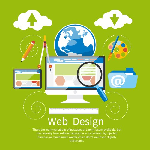Web design program for and architecture vektorbild