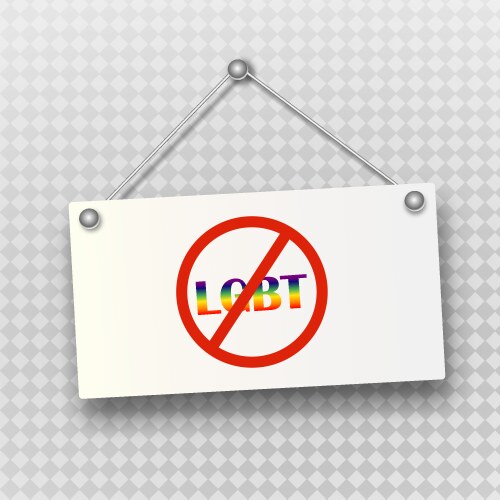 Concept combating homosexuality stop Vector Image