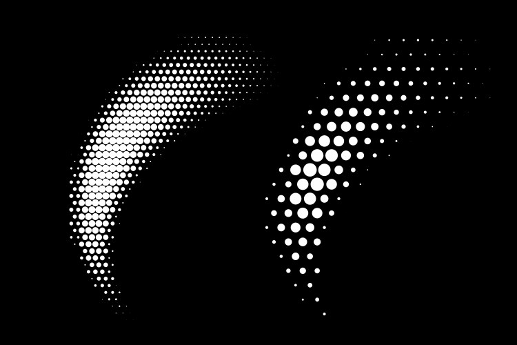 halftone dots curve gradient pattern background vector image