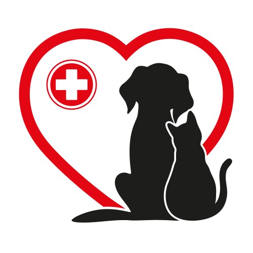 Veterinary Clinic Logo - Dog & Cat Vector Image