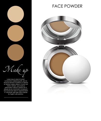 Set of face powder Royalty Free Vector Image - VectorStock