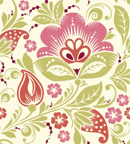 Indian Patterns Spring Indian floral seamless pattern Royalty Free Vector Image