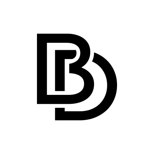 Letter b and d logo design Vector Image