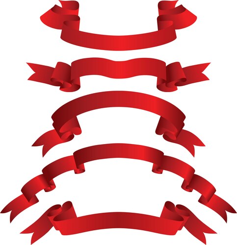 Parchment ribbons set Royalty Free Vector Image