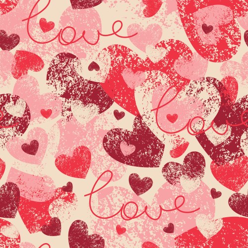Valentine heart seamless Royalty Free Vector Image
