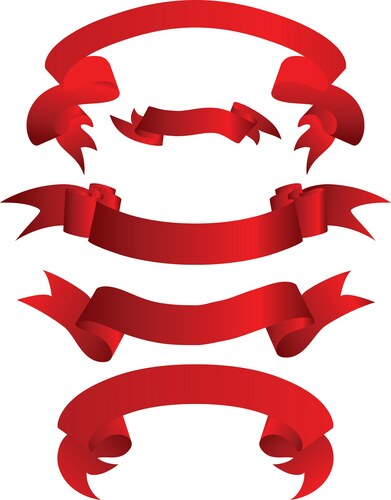 Set of decorative ribbons Royalty Free Vector Image