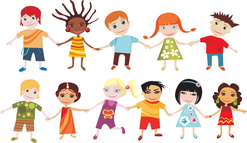 Unity Drawing Kids Happy Children Vector & Photo (Free Trial)