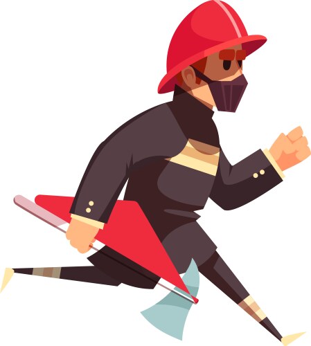 Fire fighting flat poster Royalty Free Vector Image