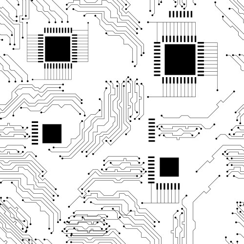 Microcircuit Pattern - Abstract Tech vector image