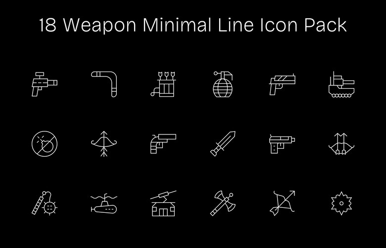 Weapon icon image (50070010) – Royalty-Free Vector | VectorStock