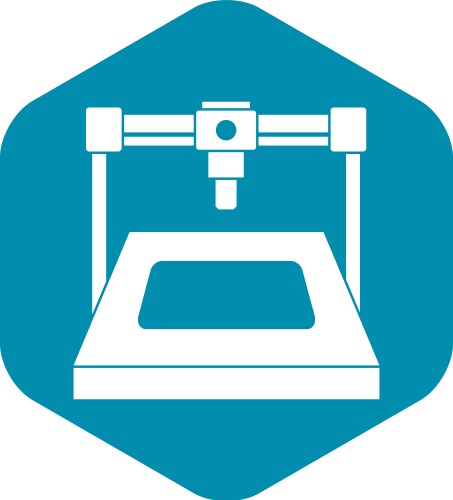 Printer flat line icon Royalty Free Vector Image