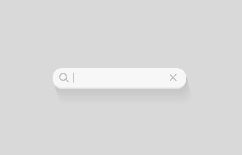 3d search bar browser button for website and ui vector image