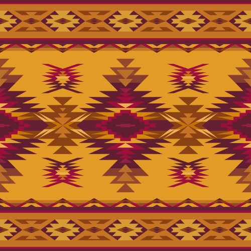Native american indian aztec geometric seamless Vector Image