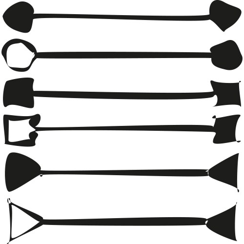 Bullet arrows icon shape pointer markers flow vector image