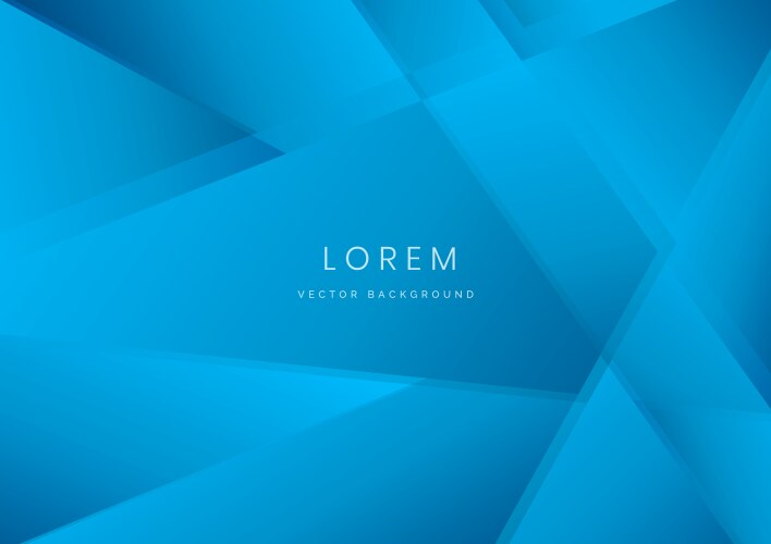 Abstract blue triangle overlapping layer vector image
