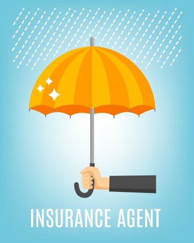 Insurance agent background vector image