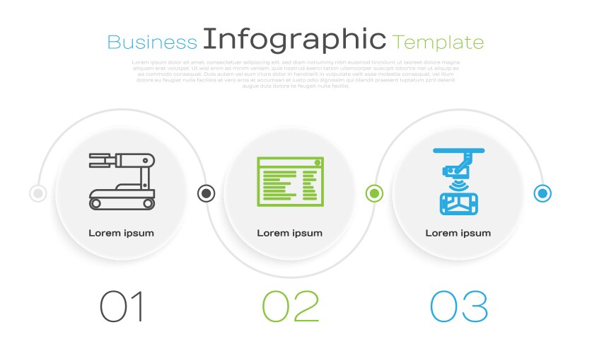 Set line robot software web developer vector image