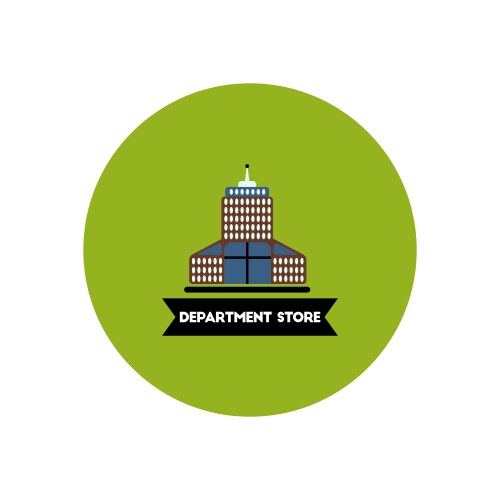Stylish icon in color circle building department vector image
